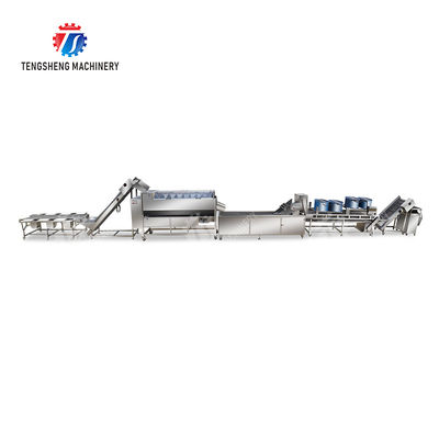 Selection roller brush bubble washing,drying,and cutting production line Fruit Vegetable FOOD processing production Machine