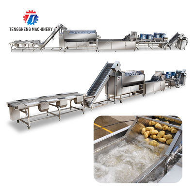 Selection roller brush bubble washing,drying,and cutting production line Fruit Vegetable FOOD processing production Machine