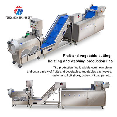 Fruit and vegetable cutting, hoisting and washing production line Fruit Vegetable FOOD processing production Machine